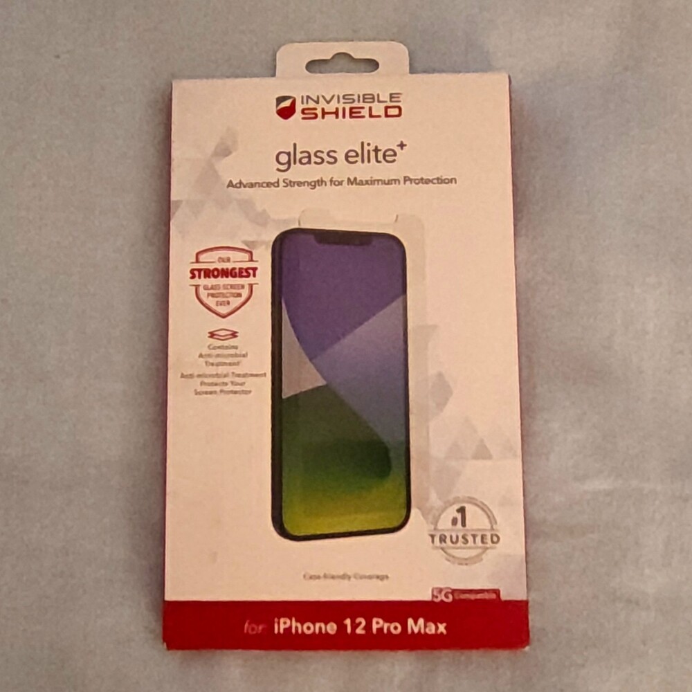InvisibleShield Glass Screen Protector Anti-Microbial for iPhone 12 Pro Max